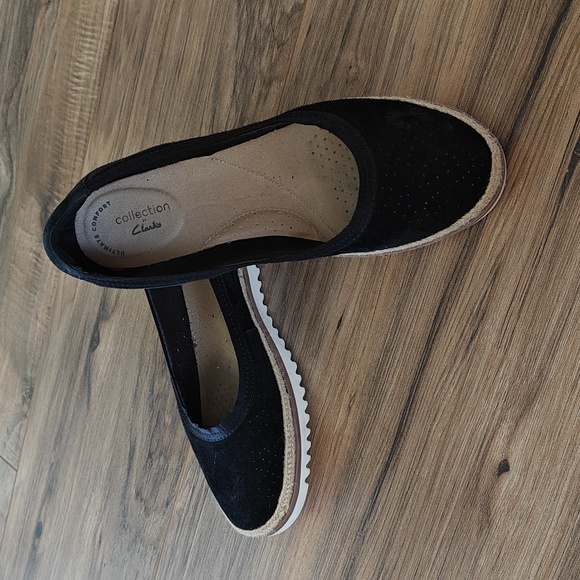 Clarks Shoes - Like new Clark's suede espadrille flats